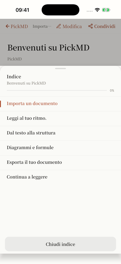 PickMD · Indice