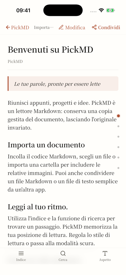PickMD · Lettura